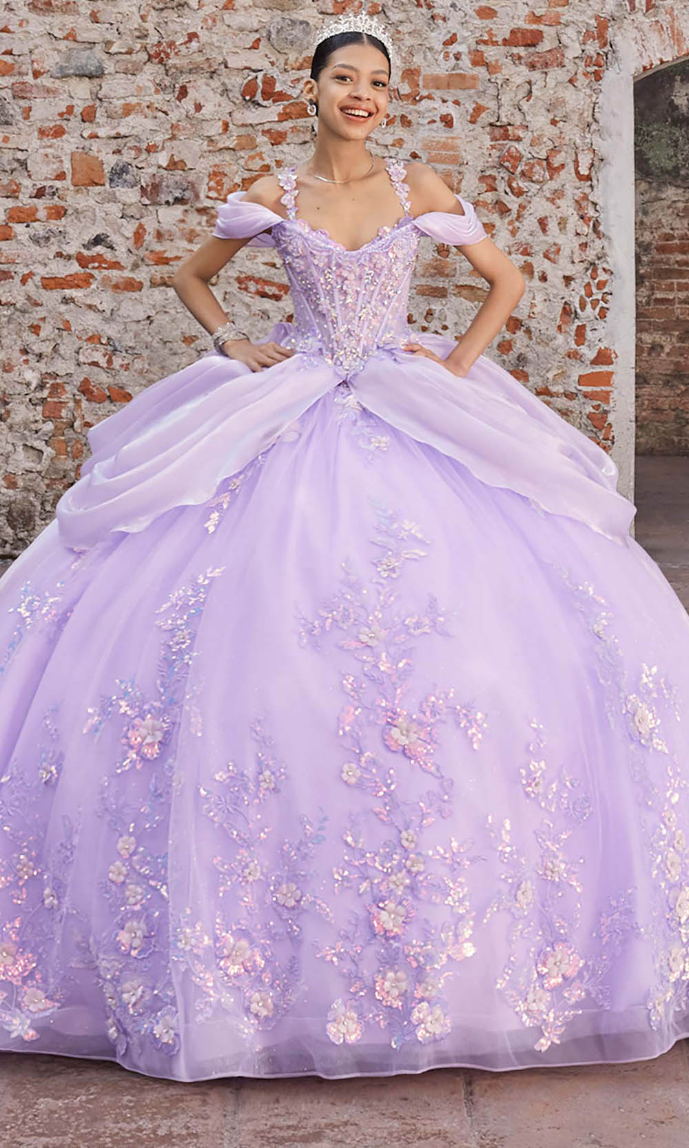 Vizcaya by Mori Lee 89565 - Sweetheart Draped Overlay Ballgown Ball Gowns