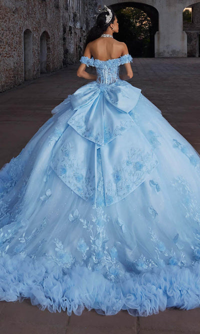 Vizcaya by Mori Lee 89566 - Floral Applique Sheer Corset Quinceanera Gown Ball Gowns