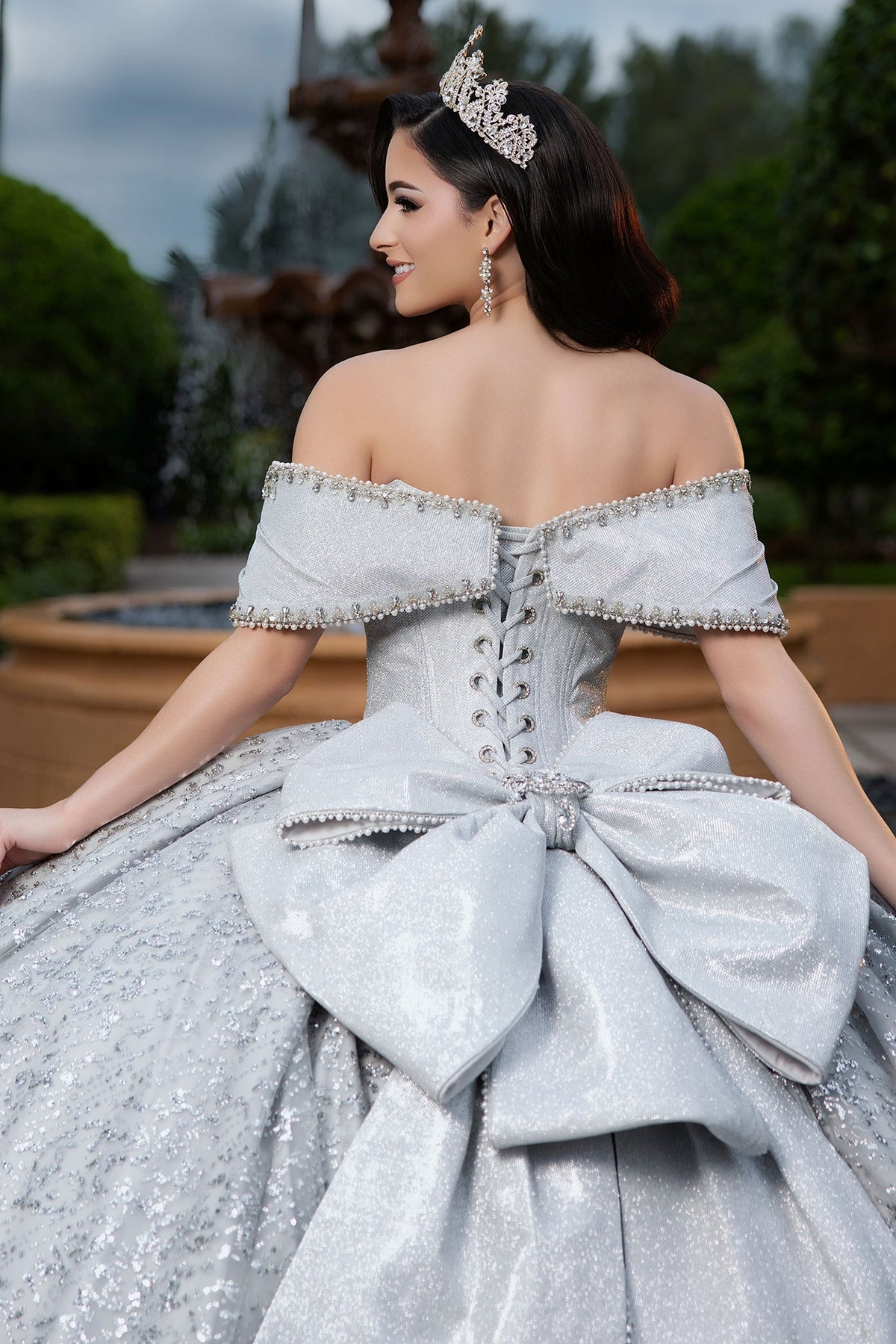Vizcaya by Mori Lee 4080055 - Bow Back Stone Encrusted Quinceanera Gown