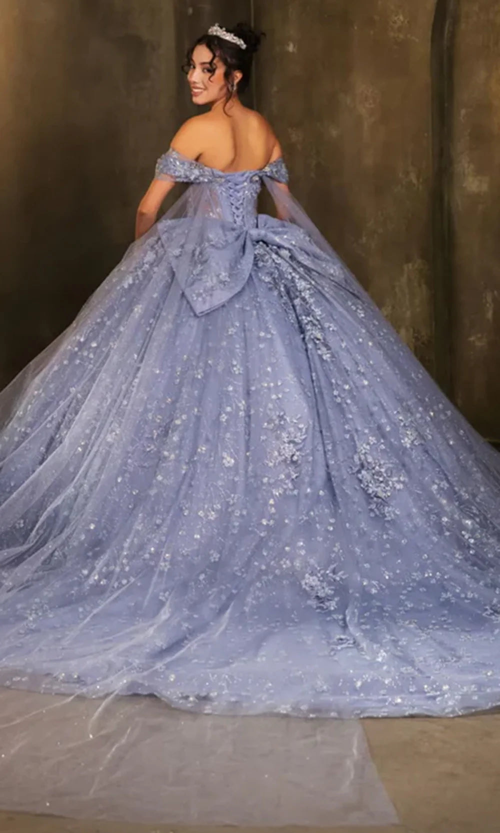 May Queen LK273 - Corset Bodice Off Shoulder Ballgown Quinceanera Dresses