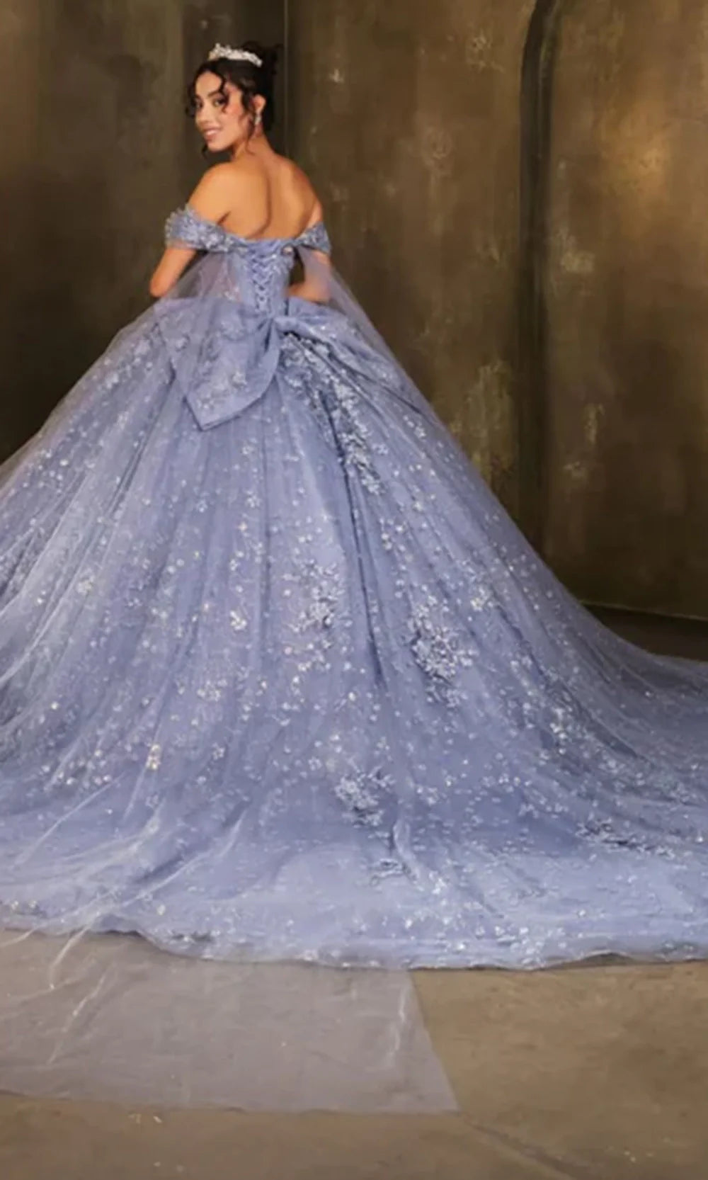 May Queen LK273 - Corset Bodice Off Shoulder Ballgown Quinceanera Dresses