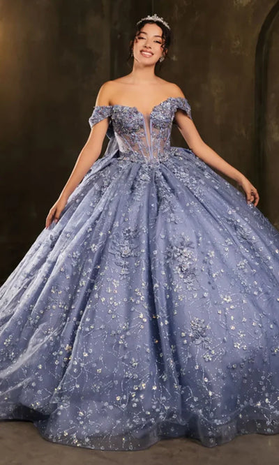 May Queen LK273 - Corset Bodice Off Shoulder Ballgown Quinceanera Dresses