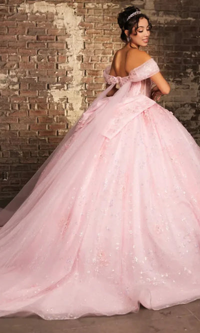 May Queen LK273 - Corset Bodice Off Shoulder Ballgown Quinceanera Dresses
