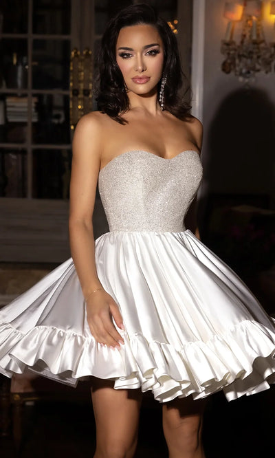 Portia and Scarlett PS24418 - Strapless A-Line Short Dress Cocktail Dresses