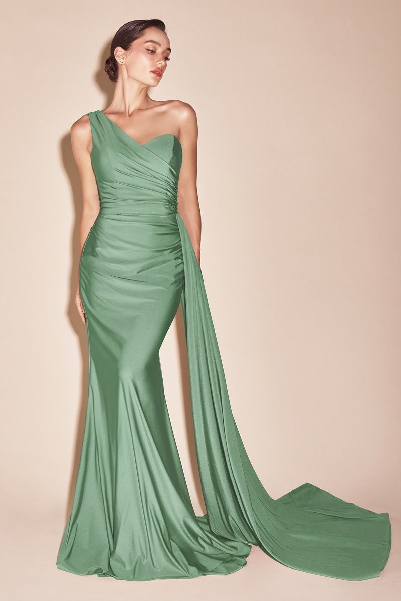 Ladivine PT004C - Fitted Sheath Evening Dress