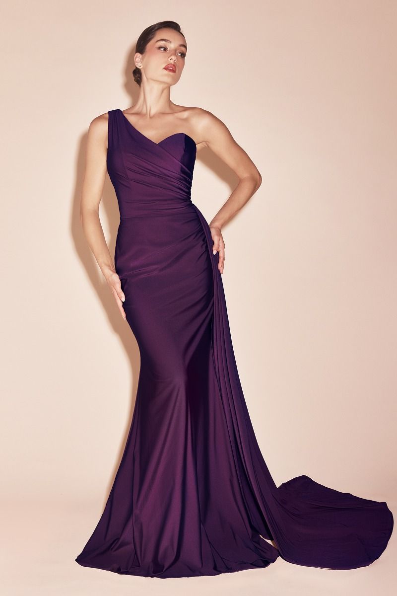 Ladivine PT004 - One Shoulder Prom Gown