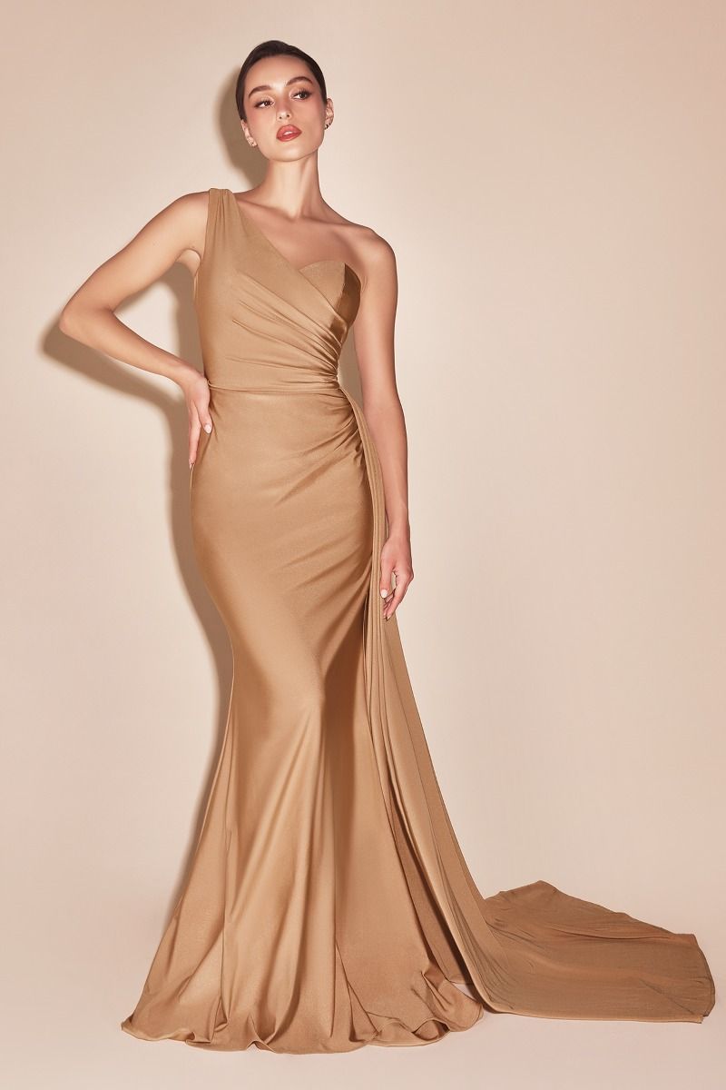 Ladivine PT004C - Fitted Sheath Evening Dress