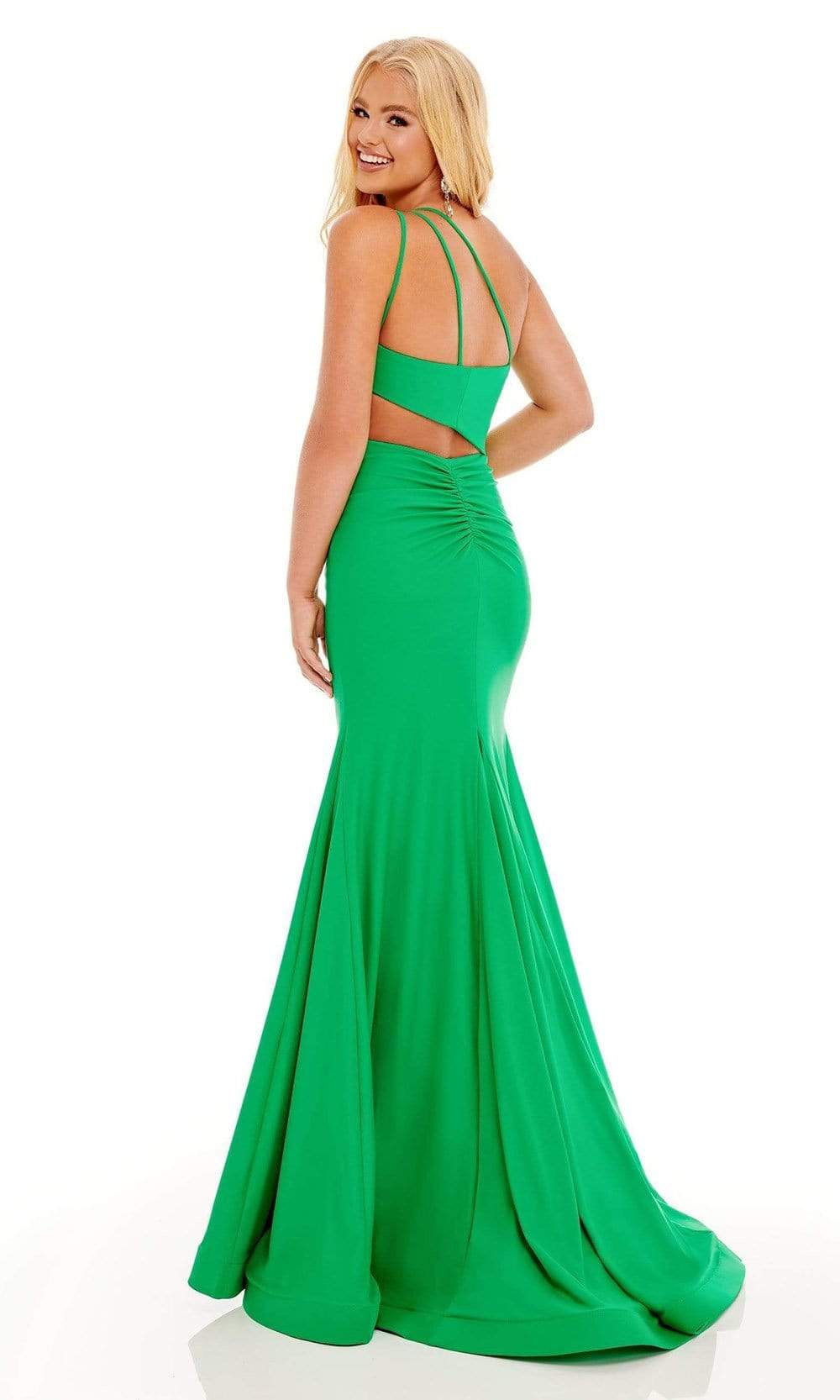 Rachel Allan - 70153 Asymmetrical Cutout Gown With Slit Prom Dresses