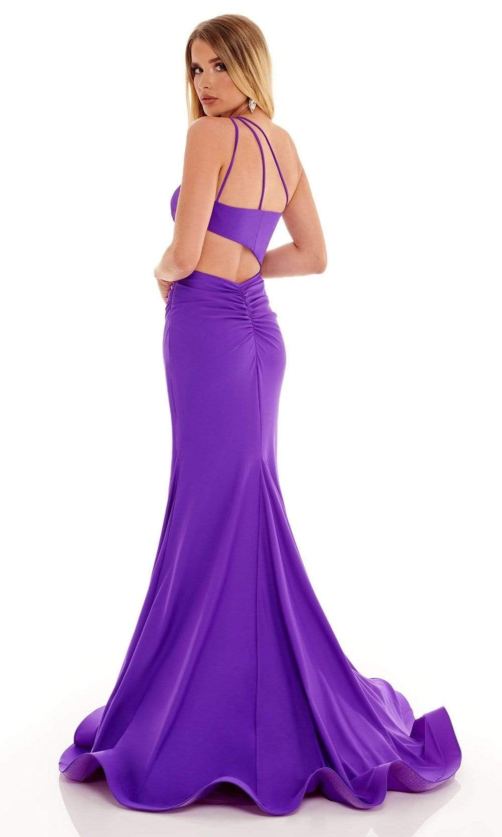 Rachel Allan - 70153 Asymmetrical Cutout Gown With Slit Prom Dresses