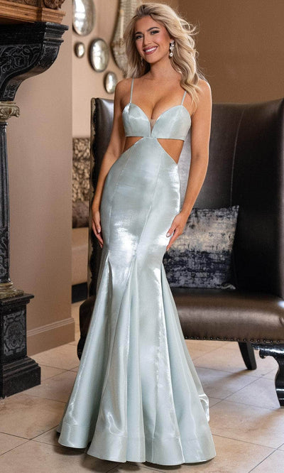 Rachel Allan 70706 - Satin Mermaid Gown with Cutout Bodice Special Occasion Dress