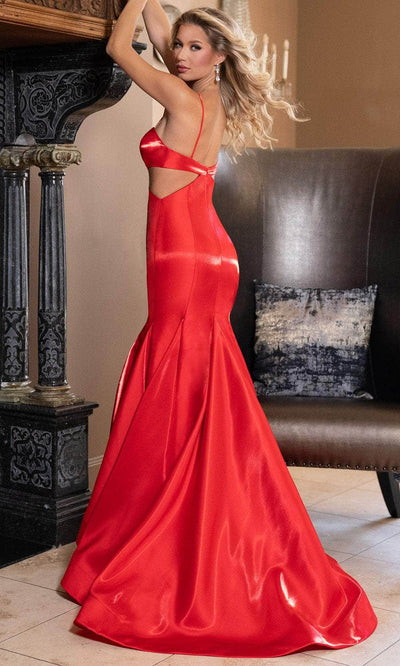 Rachel Allan 70706 - Satin Mermaid Gown with Cutout Bodice Special Occasion Dress