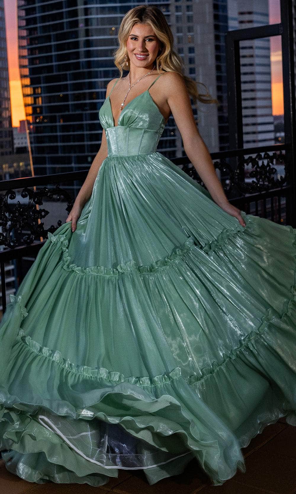 organza tiered dress Green Floral Organza Tiered Maxi Dress | Womens | Large (Available in M) | 100% Polyester | Lulus | Homecoming