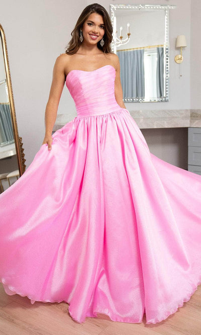 Rachel Allan 70768 - Pleated Semi-Sweetheart Evening Gown Evening Dresses