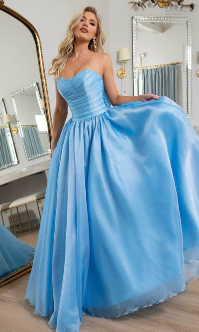 Rachel Allan 70768 - Pleated Semi-Sweetheart Evening Gown Evening Dresses