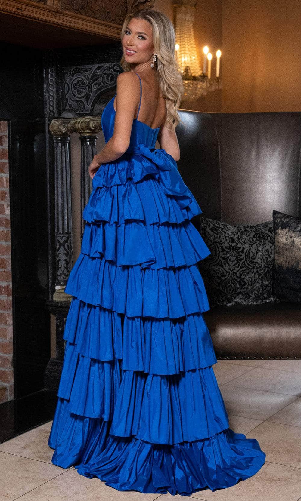 Rachel Allan 70863 - Sleeveless Cascading Ruffled Gown Prom Dresses
