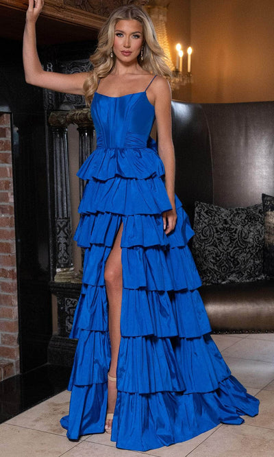 Rachel Allan 70863 - Sleeveless Cascading Ruffled Gown Prom Dresses