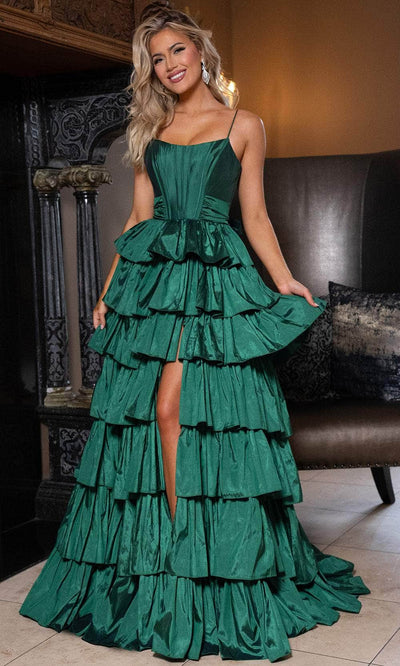 Rachel Allan 70863 - Sleeveless Cascading Ruffled Gown Prom Dresses