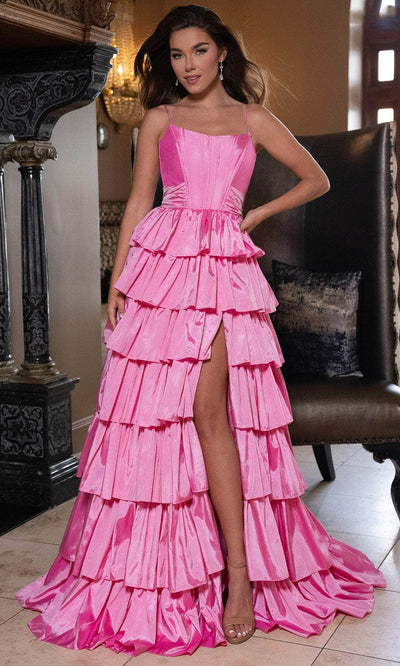 Rachel Allan 70863 - Sleeveless Cascading Ruffled Gown Prom Dresses