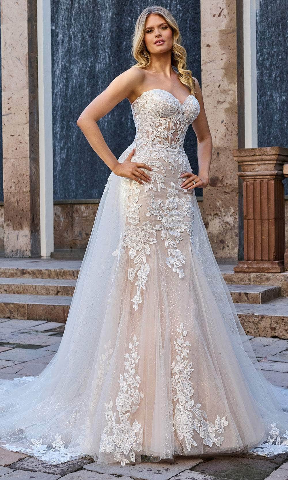 champagne trumpet wedding dress Sweetheart Trumpet Mermaid Lace Champagne Wedding Dress