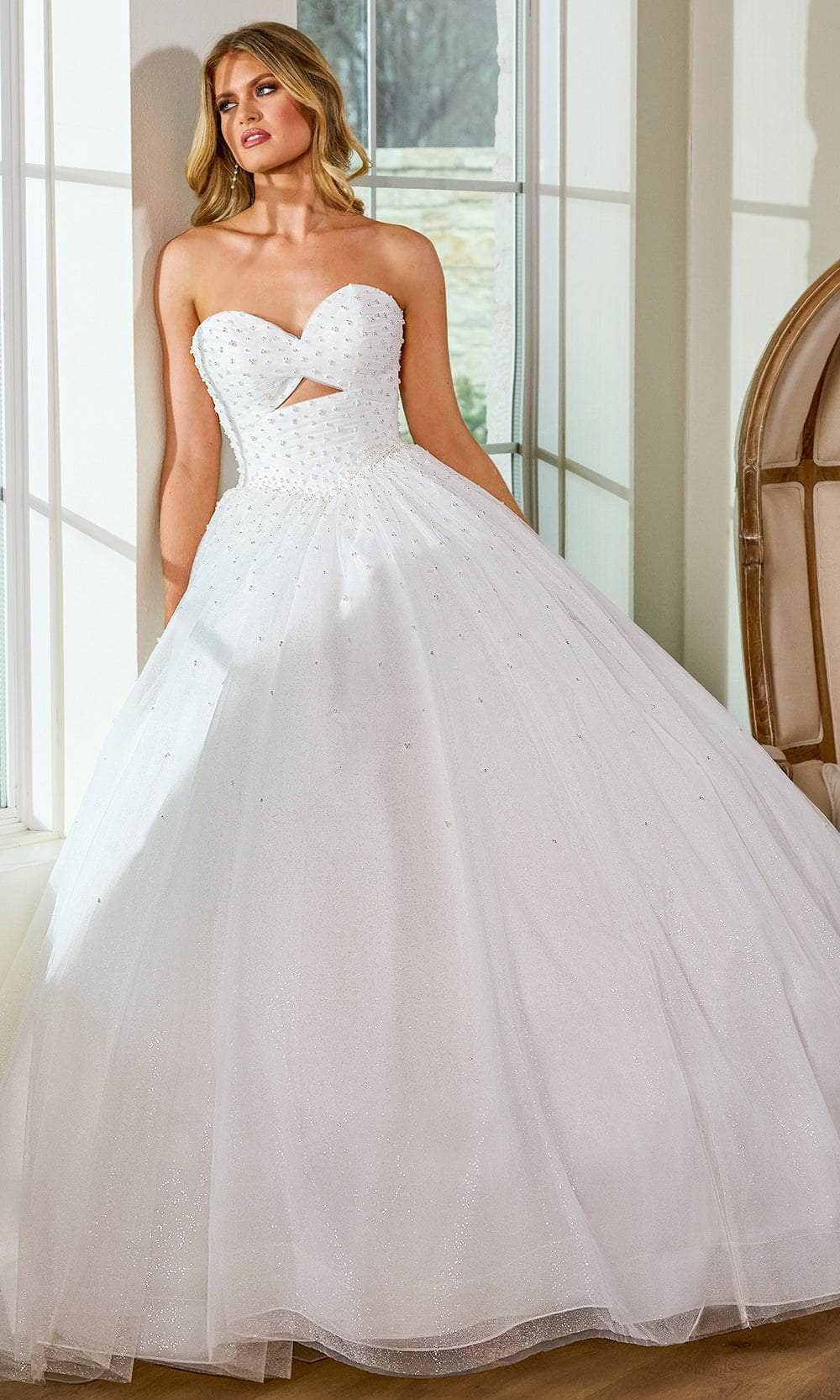 Rachel Allan Bridal RB6148 - Beaded Strapless Ballgown Special Occasion Dresses