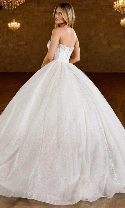 Rachel Allan Bridal RB6149 - Glittered Strapless Bridal Ballgown Special Occasion Dresses