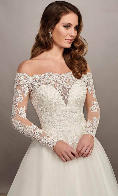 Rachel Allan MB2070 - Off-the-Shoulder Lace A-line Gown Wedding Dresses