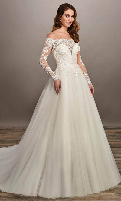 Rachel Allan MB2070 - Off-the-Shoulder Lace A-line Gown Wedding Dresses