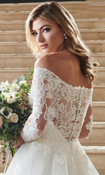 Rachel Allan MB2070 - Off-the-Shoulder Lace A-line Gown Wedding Dresses