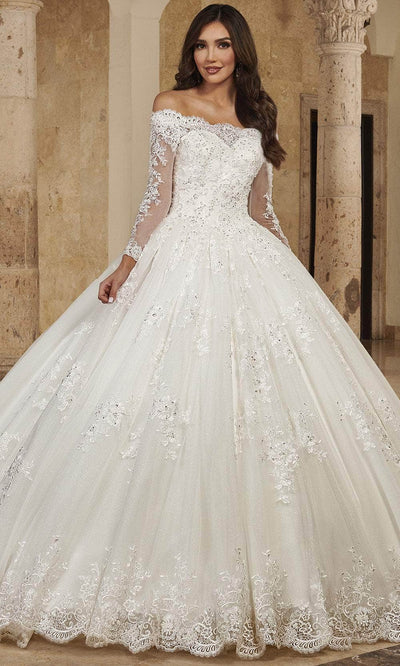 Rachel Allan MB6089 - Off-Shoulder Beaded Lace Ball Gown Ball Gowns
