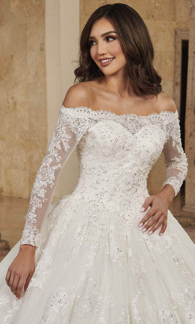 Rachel Allan MB6089 - Off-Shoulder Beaded Lace Ball Gown Ball Gowns