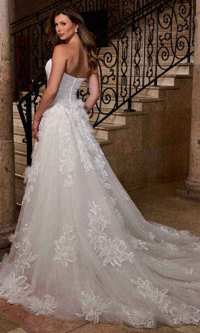 Rachel Allan RB5081 - Floral Overskirt Sheath Bridal Gown Wedding Dresses