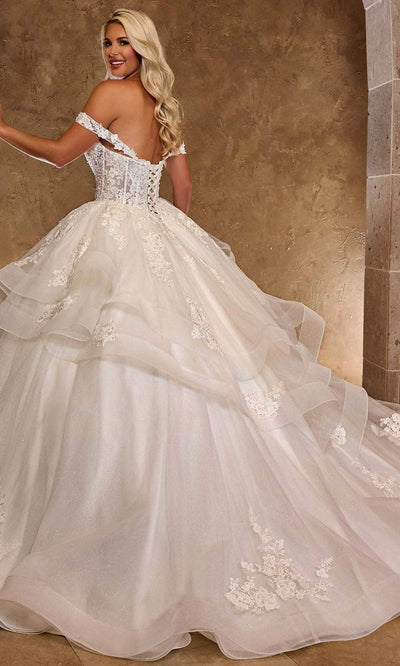 Rachel Allan RB6142 - Embellished Beaded Off-Shoulder Ballgown Bridal Dresses