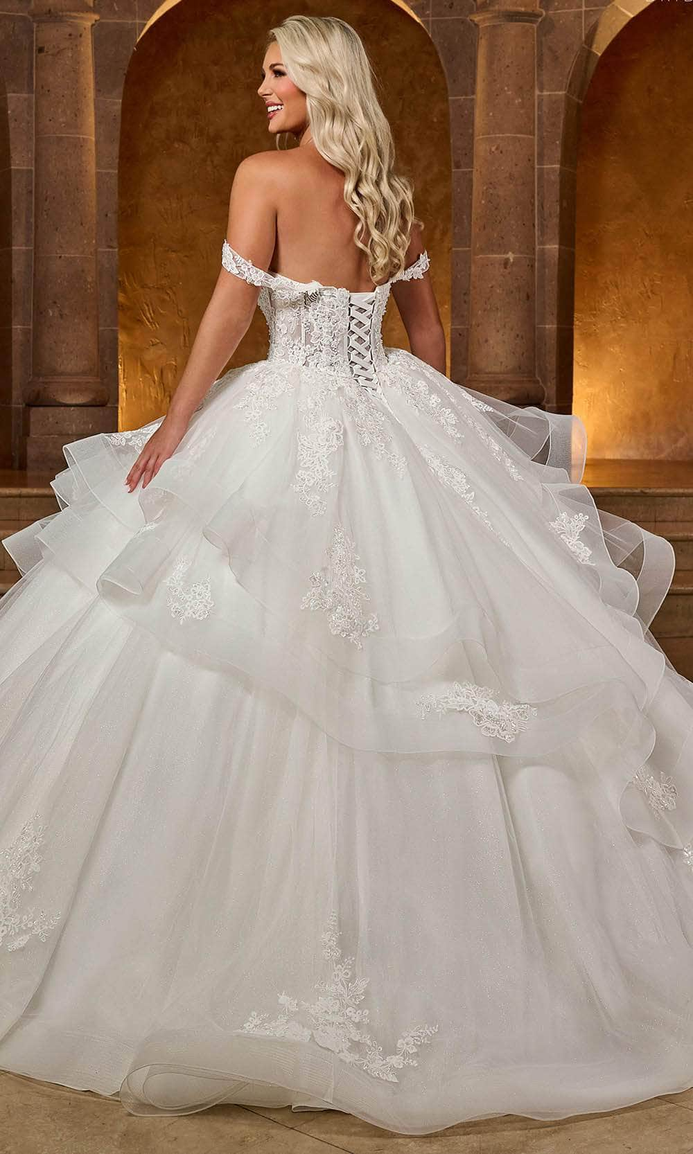 Rachel Allan RB6142 - Embellished Beaded Off-Shoulder Ballgown Bridal Dresses