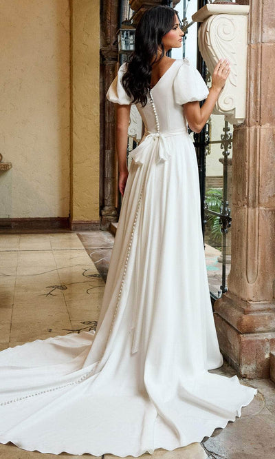 Rachel Allan RB7004 - Charmeuse Square Neck Wedding Gown Wedding Dresses