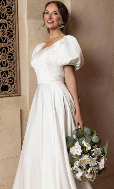 Rachel Allan RB7004 - Charmeuse Square Neck Wedding Gown Wedding Dresses