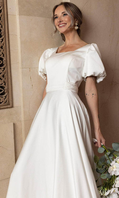 Rachel Allan RB7004 - Charmeuse Square Neck Wedding Gown Wedding Dresses