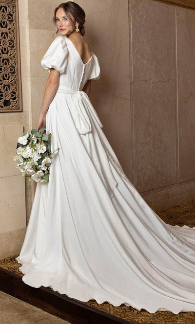Rachel Allan RB7004 - Charmeuse Square Neck Wedding Gown Wedding Dresses