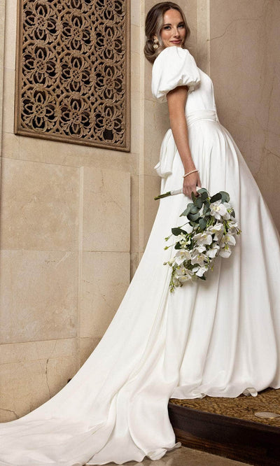 Rachel Allan RB7004 - Charmeuse Square Neck Wedding Gown Wedding Dresses