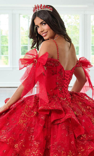Rachel Allan RQ3147 - Cold Shoulder Beaded Applique Ballgown Ball Gowns