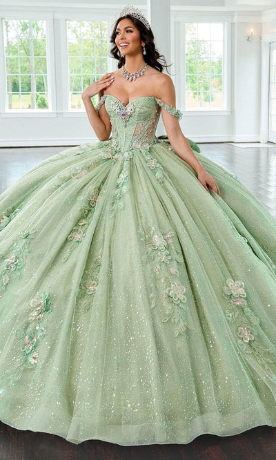 Rachel Allan RQ3154 - Sweetheart Neckline Floral Appliqued Ballgown Quinceanera Dresses