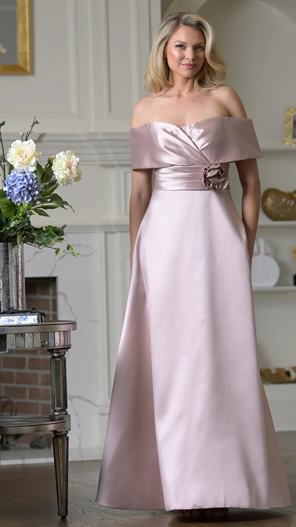 Rina di Montella RD3429 - A-line Formal Dress with Pleated Waist