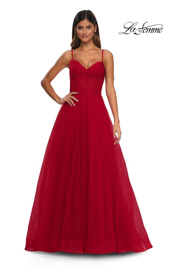 La Femme 32680 - Corset Sweetheart Prom Gown