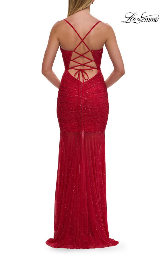 La Femme 33558 - Ruched V-Neck Mermaid Prom Gown