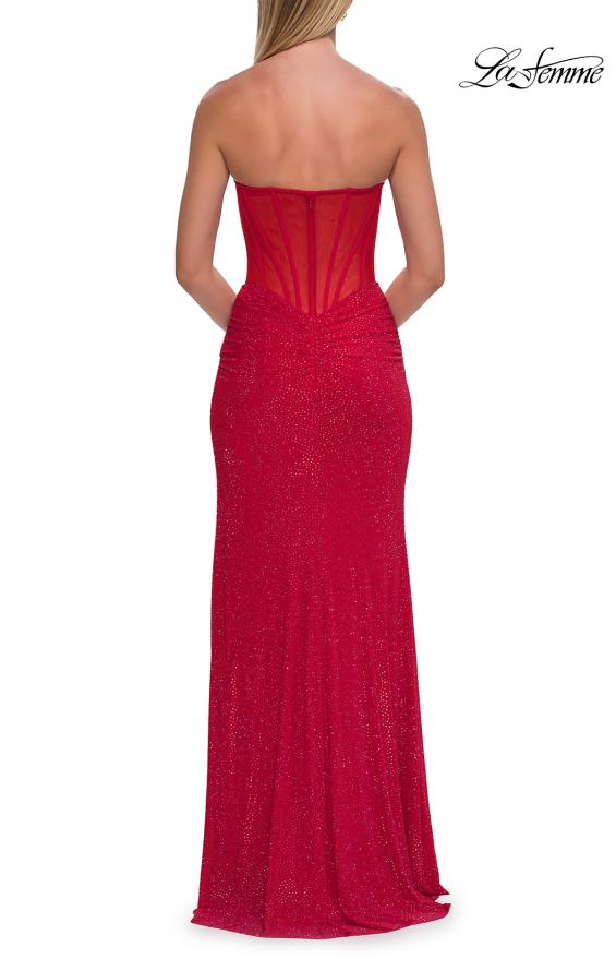 La Femme 33354 - Rhinestone Studded Sweetheart Gown