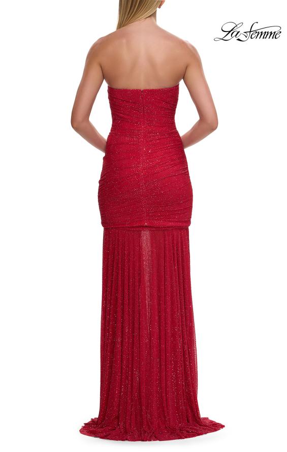 La Femme 33725 - Ruched Sweetheart Rhinestone Prom Gown Prom Dresses