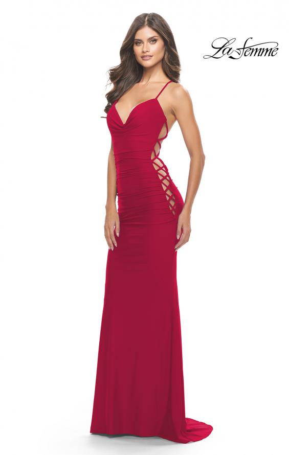 La Femme 31315 - Strappy Side Gown
