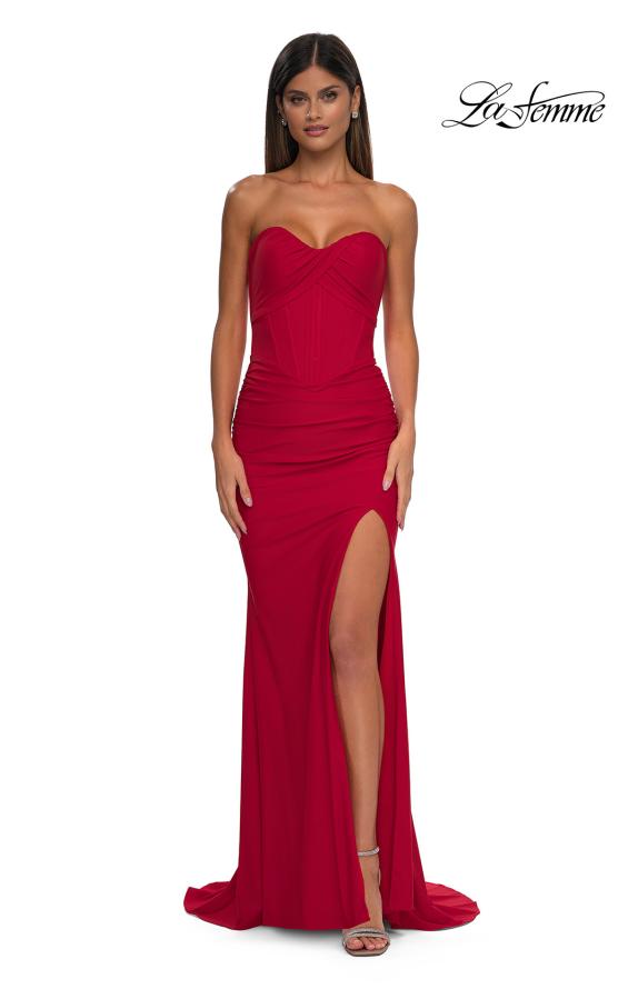 La Femme 32843 - Strapless Jersey Evening Gown