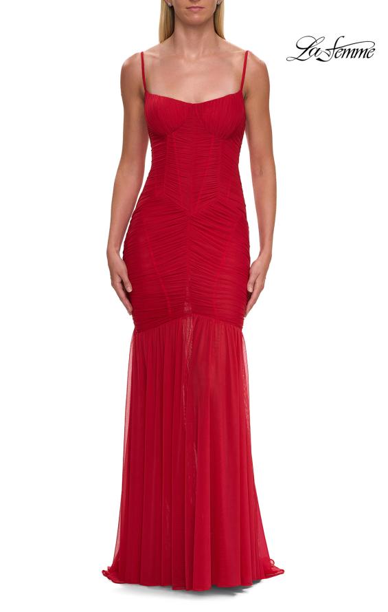 La Femme 33437 - Sleeveless Trumpet Gown with Ruched Detailing