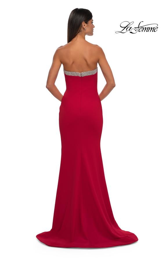 La Femme 32891 - Rhinestone Trim Strapless Prom Gown