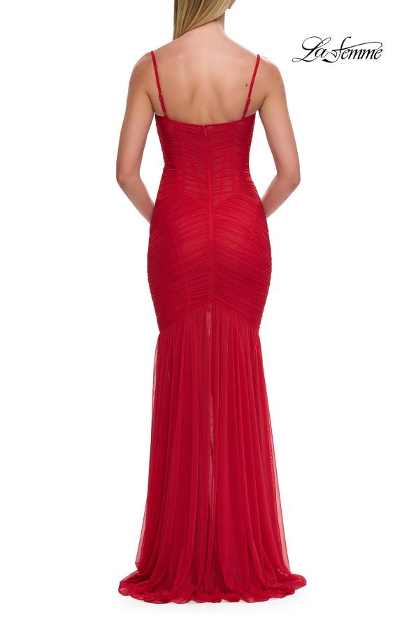 La Femme 33437 - Sleeveless Trumpet Gown with Ruched Detailing